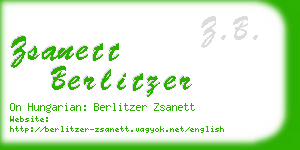 zsanett berlitzer business card